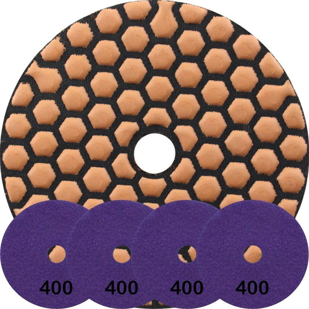 Kit 4 Disco Lixa Polimento A Seco Mármore 10 Cm Grão 400 - 1