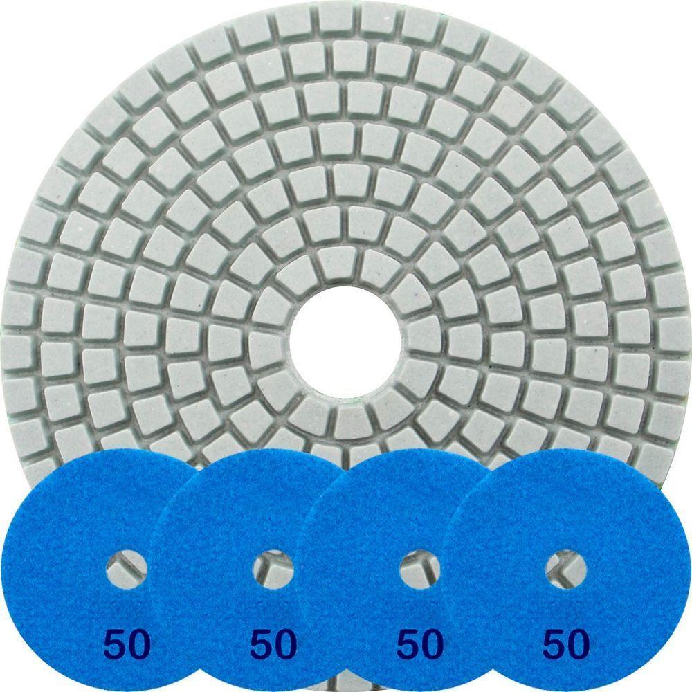 Kit 2 Disco Lixa Polimento úmido Mármore 10 Cm Grão 50 - 1