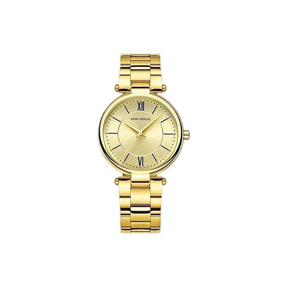 Relógio Casual Minifocus Mf 0189 à Prova D' Água Dourado - 1