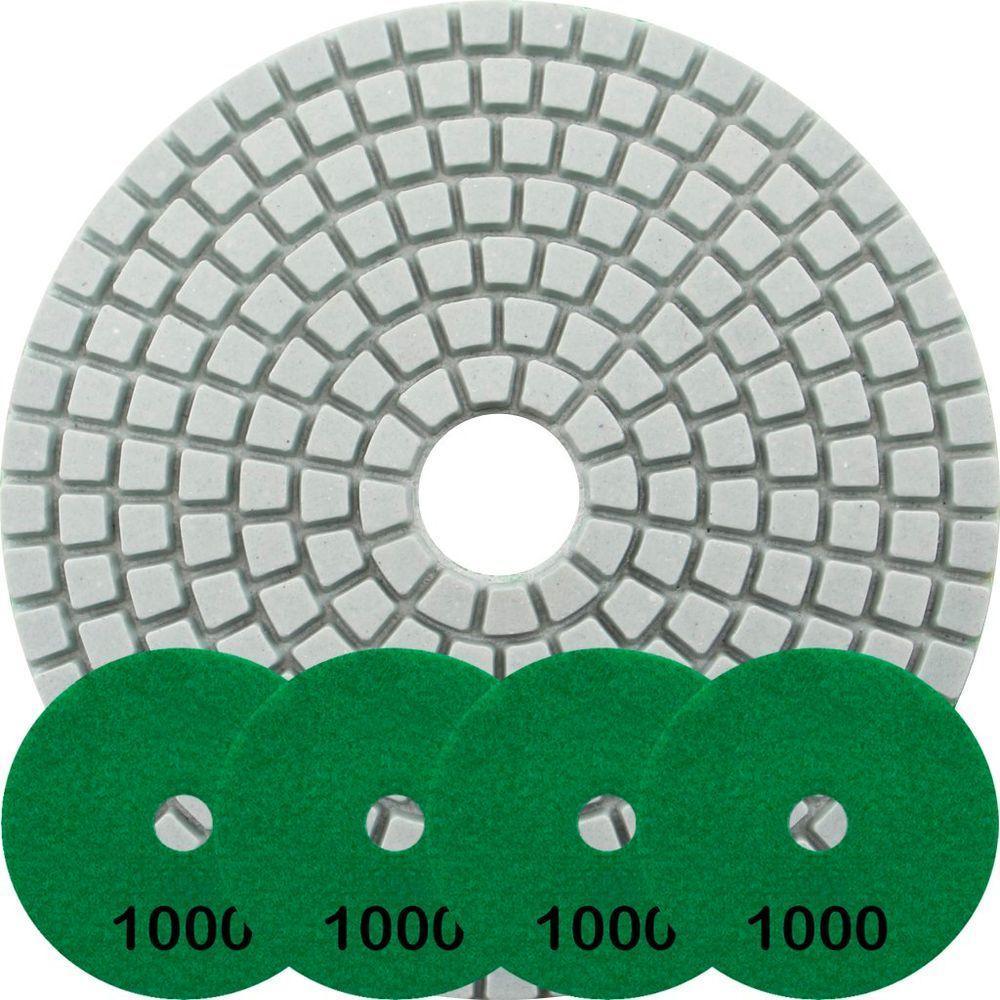 Kit 4 Disco Lixa Polimento úmido Mármore 10 Cm Grão 1000 - 1