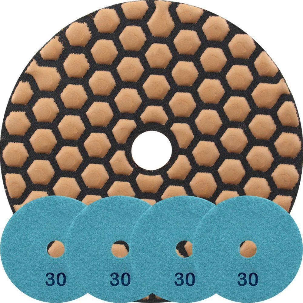 Kit 6 Disco Lixa Polimento A Seco Mármore 10cm Grão 30 - 1