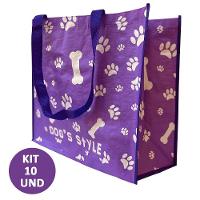 Bolsa Ecologica Reutilizavel Sacola De Ombro Kit 10 Uni - 10