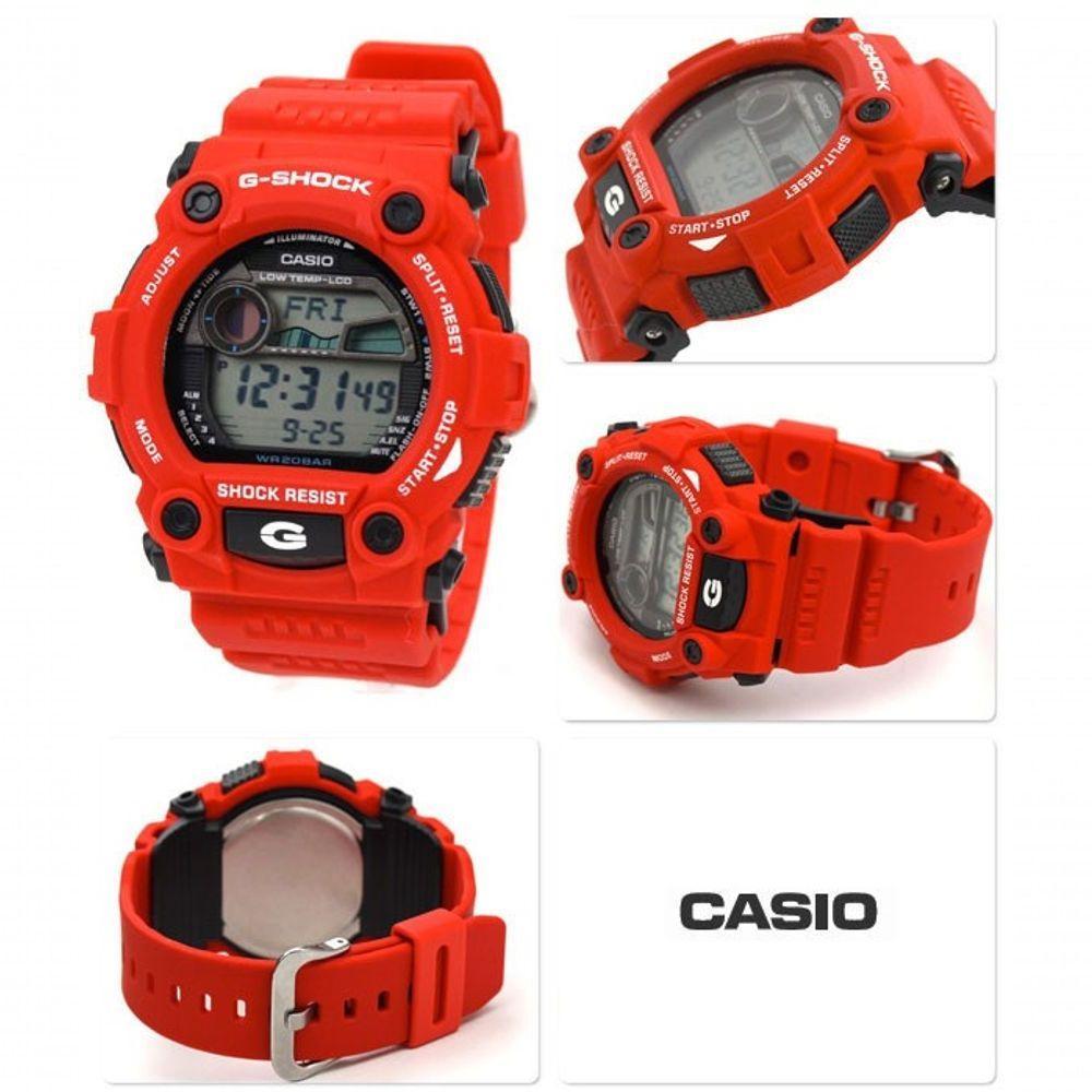 Relógio G-shock Tábua De Maré G-7900-4dr Vermelho *g Rescue - 3