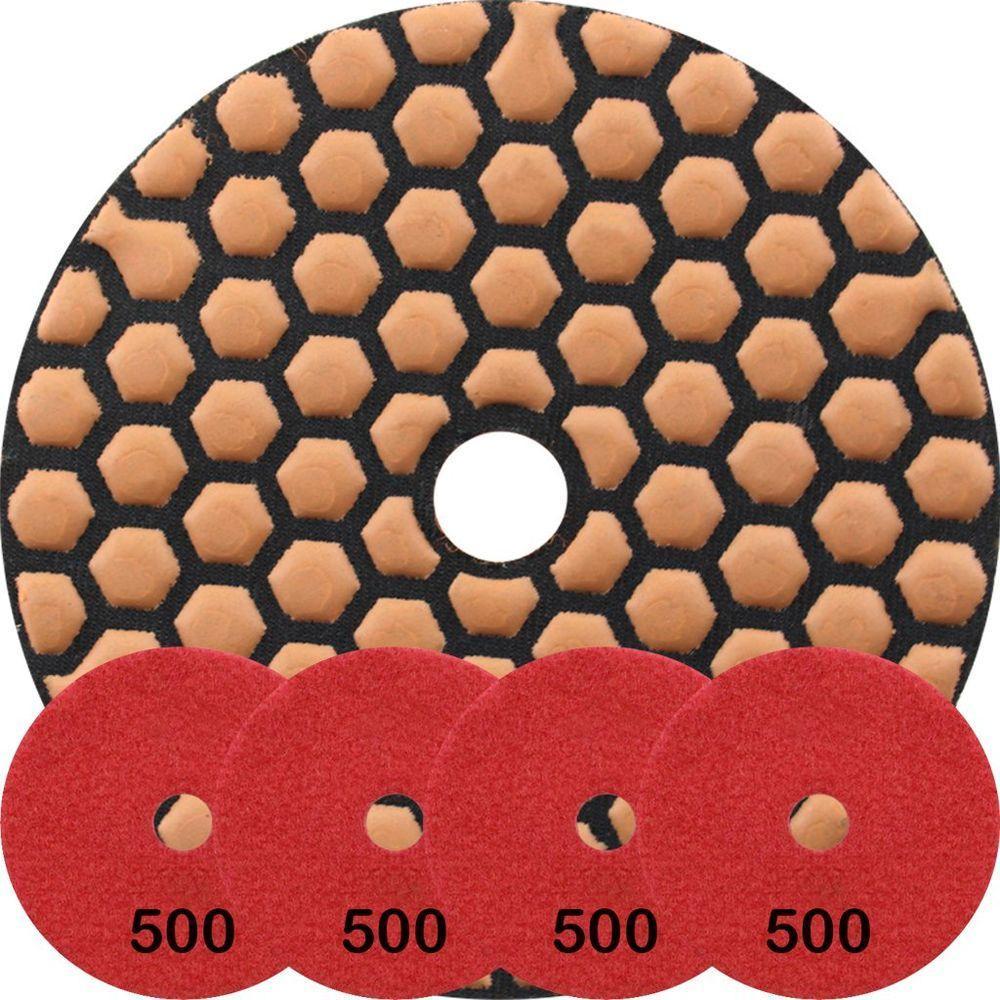 Kit 4 Disco Lixa Polimento A Seco Mármore 10 Cm Grão 500 - 1