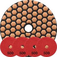 Kit 4 Disco Lixa Polimento A Seco Mármore 10 Cm Grão 500 - 1