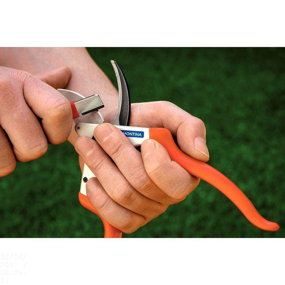 Afiador Para Tesouras De Poda Em Aço Com Placa Em Tungstênio E Cabo Emborrachado - 6