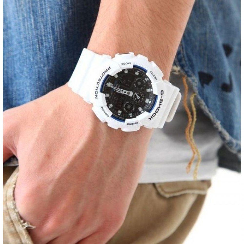 Relógio Casio G-shock Ga-100b-7adr Branco - 3