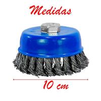 Escova Rotativa De Aço Para Lixadeira 100mm 4" Danmi® - 2