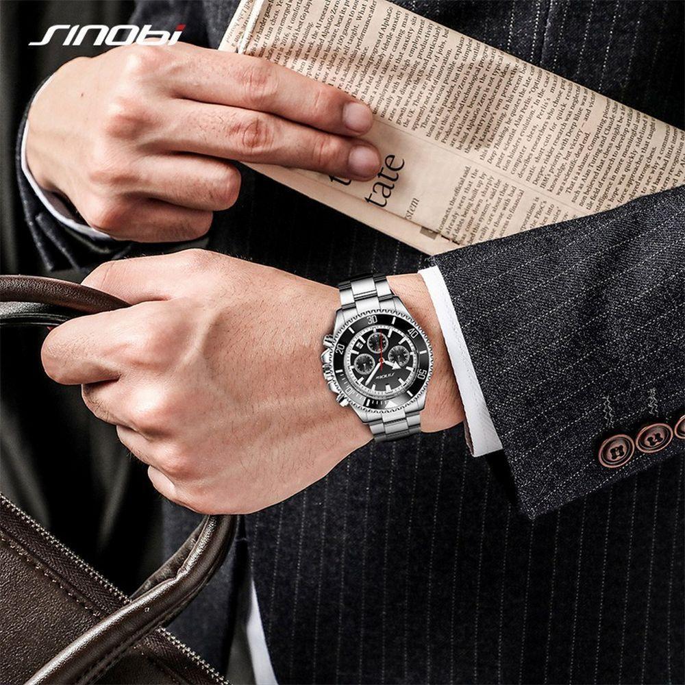 Relógio Masculino De Pulso Inoxidável Luminoso Moda Casual - 3