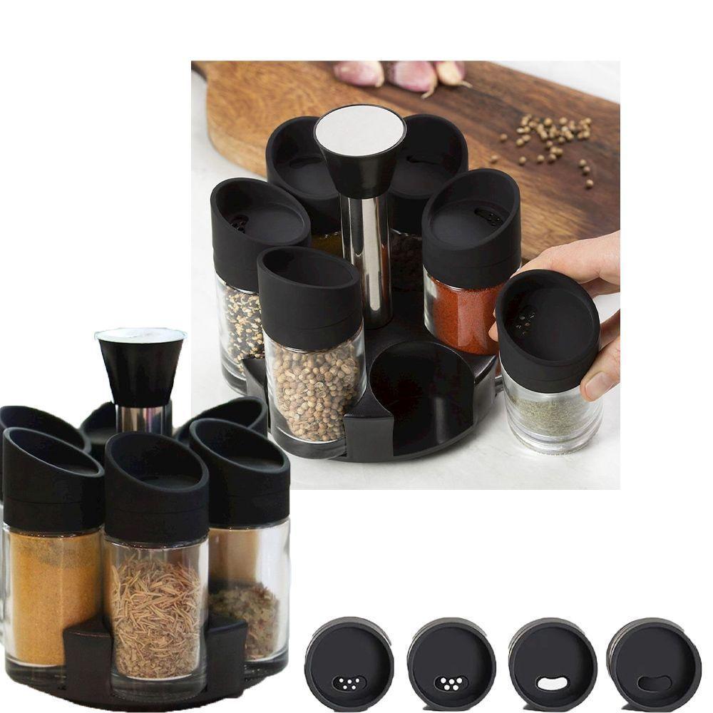 Porta Condimentos Temperos 6 Peças Cozinha Suporte - 1