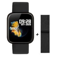 Relógio Smart Watch Feminino Oled P70 + Duas Pulseiras Preto - 2