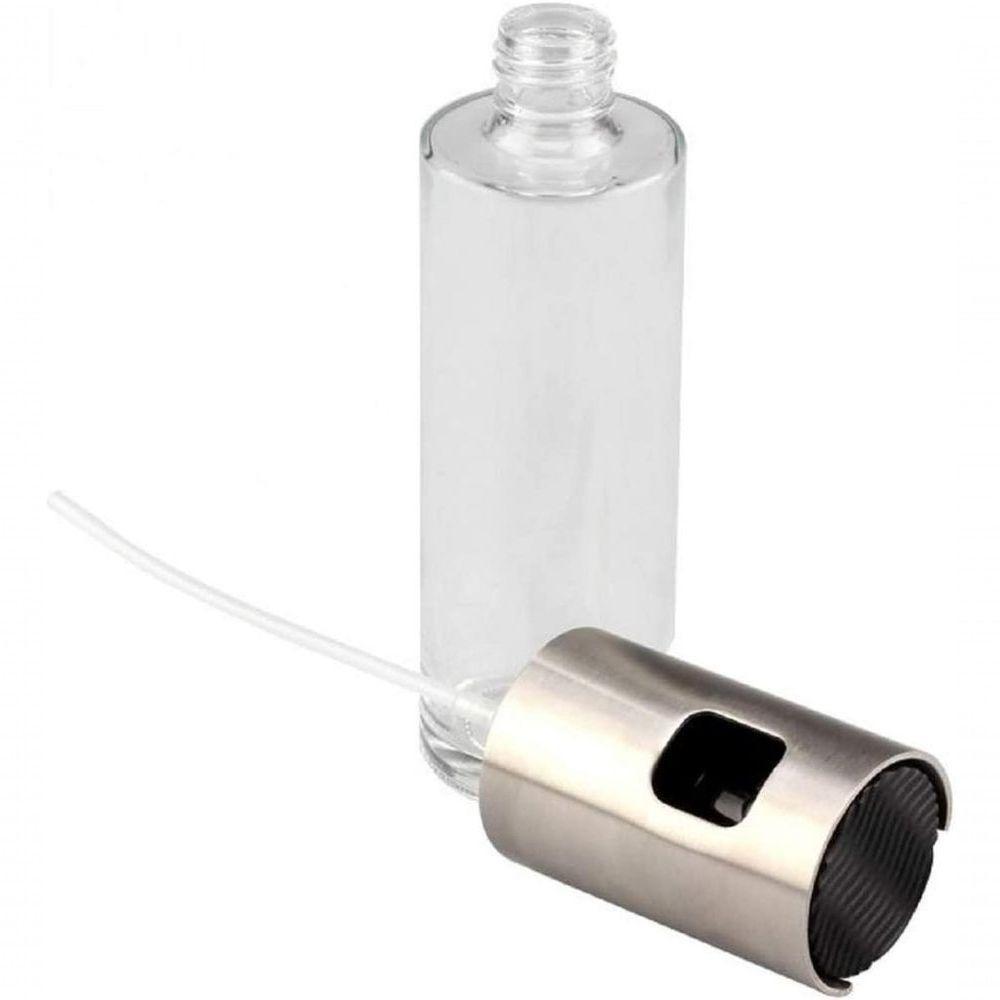 Kit 2 Spray Porta Azeite Vinagre Spray Borrifador Chef Galheteiro Inox (Kit2) Prata - 2