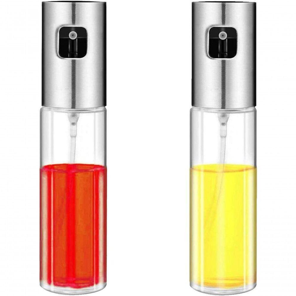 Kit 2 Spray Pulverizador Galheteiro Vinagre Azeite Prata (Kit2) - 1