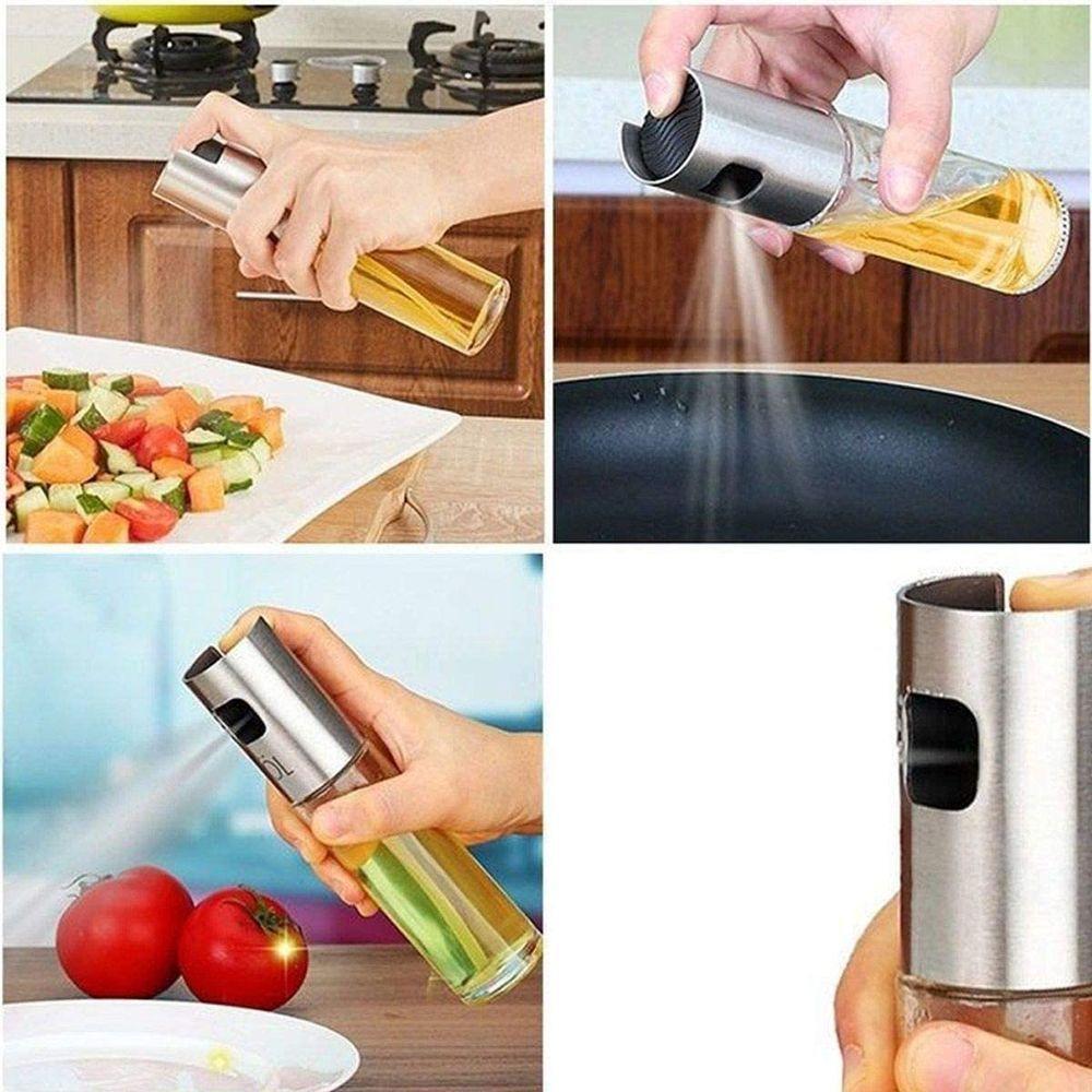 Kit 2 Spray Pulverizador Galheteiro Vinagre Azeite Prata (Kit2) - 7