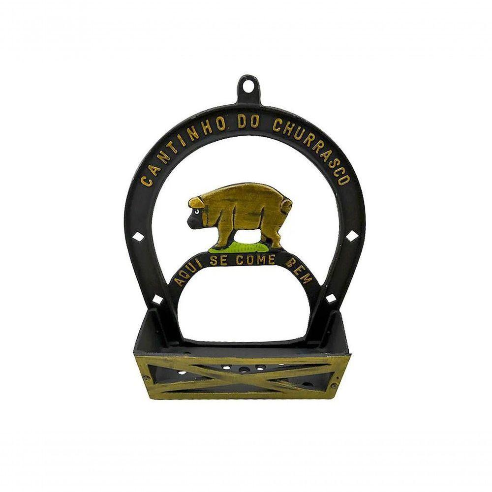 Suporte Porta Tempero e Condimentos Alumínio Fundido Porco - 1