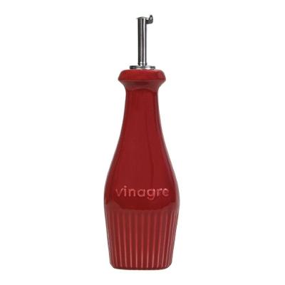 Vinagreiro Em Porcelana Assar E Servir 7x25cm Germer Vermelho