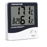 Termo Higrômetro Medidor Temperatura Umidade Com Relógio Digital Pd-003 - 3