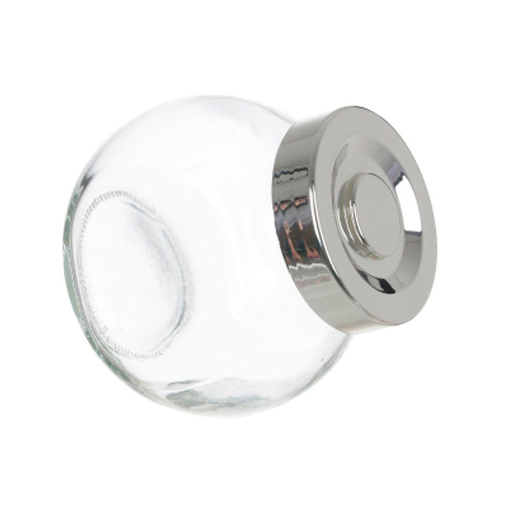 Kit 3 Porta Temperos Em Vidro Com Tampa Metálica Prata 170ml - D'rossi - 3