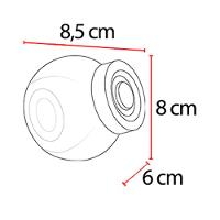 Kit 3 Porta Temperos Em Vidro Com Tampa Metálica Prata 170ml - D'rossi - 2
