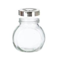 Kit 3 Porta Temperos Em Vidro Com Tampa Metálica Prata 170ml - D'rossi - 4