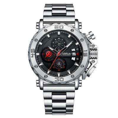 Relógios Masculinos Crrju Pulseira De Aço Inoxidável De Luxo