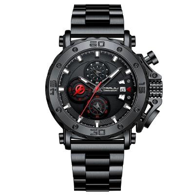 Relógios Masculinos Crrju Pulseira De Aço Inoxidável De Luxo