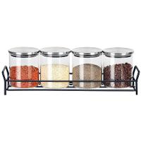 Jogo De Porta Condimentos Em Vidro Borossilicato Com 4 Potes 350Ml Dynasty - 1