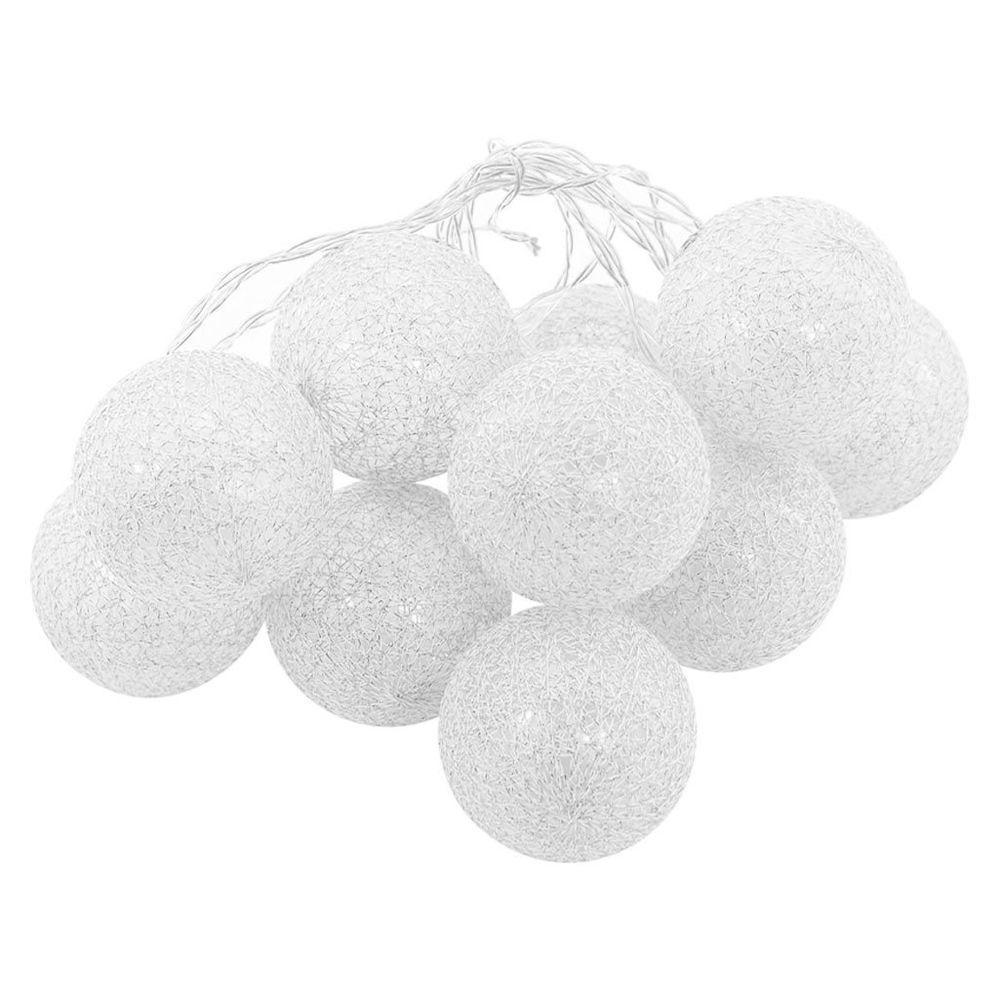 Cordão Fio De Luz Luminária De Bolinhas Led 10 Bolas 1,80m à Pilha - 1