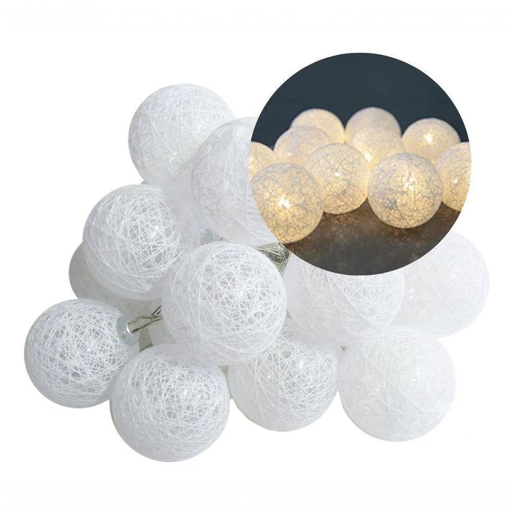 Cordão Fio De Luz Luminária De Bolinhas Led 10 Bolas 1,80m à Pilha - 2
