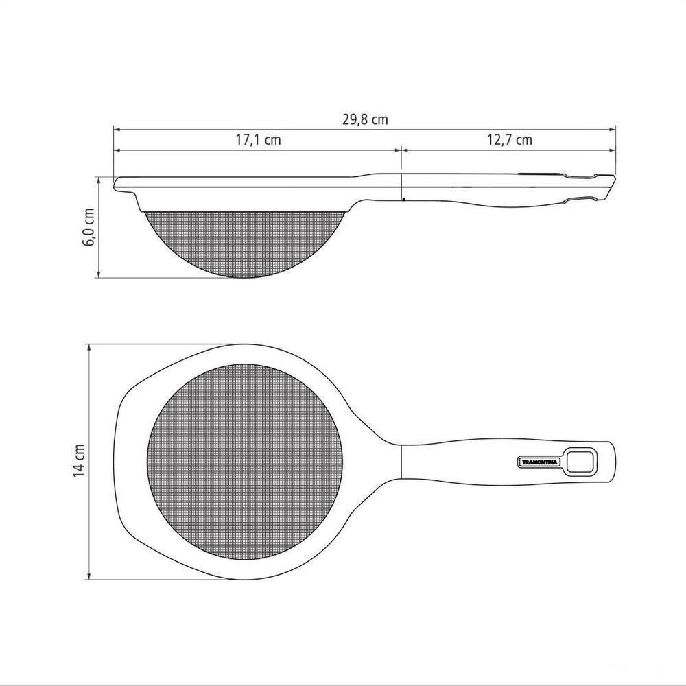 Peneira Tramontina Verano Com Cabo De Polipropileno ônix 13 Cm Tramontina - 2