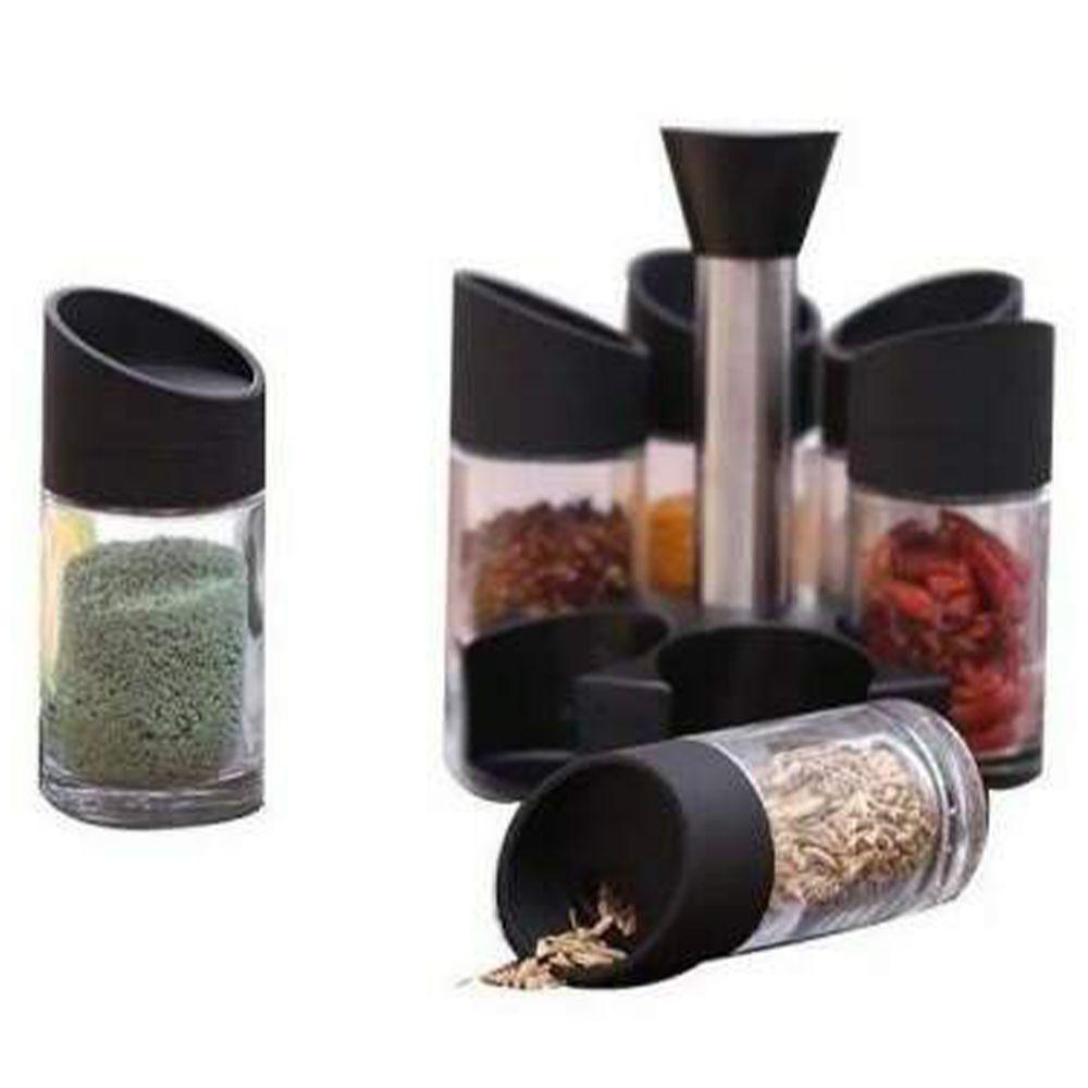 Porta Condimentos Temperos 6 Peças Cozinha - 1