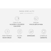 Travesseiro Viscoelástico Nasa Luxo King NN1016 (90x50) - Duoflex