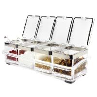 Kit Porta Condimentos Temperos Acrílico Crystal Seasoning Kit - 1