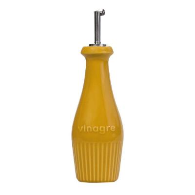 Vinagreiro Em Porcelana Assar E Servir 7x25cm Germer Amarelo