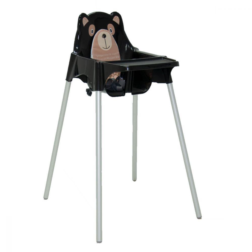 Cadeira Para Refeição Infantil Tramontina Teddy Preto - 1