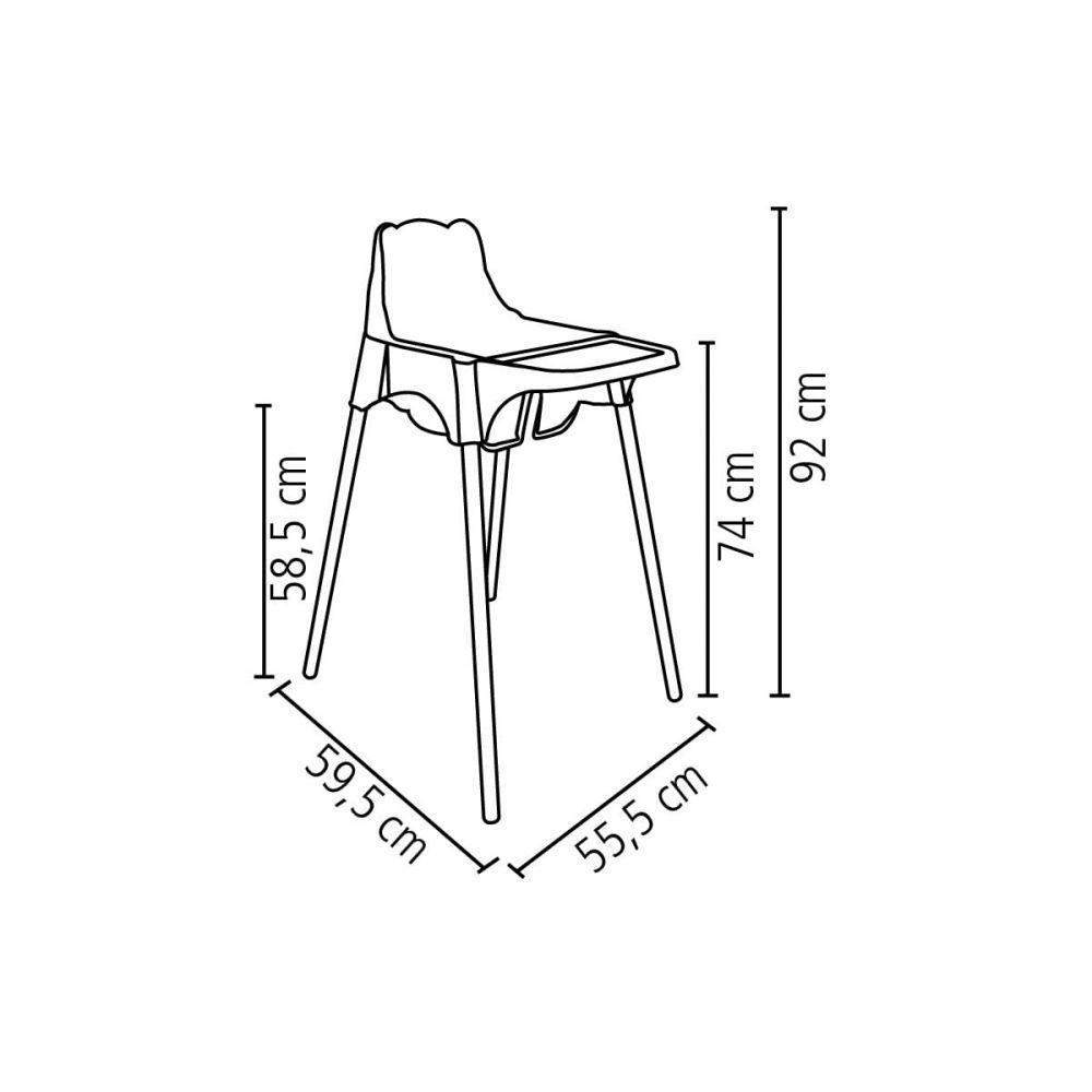 Cadeira Para Refeição Infantil Tramontina Teddy Preto - 3