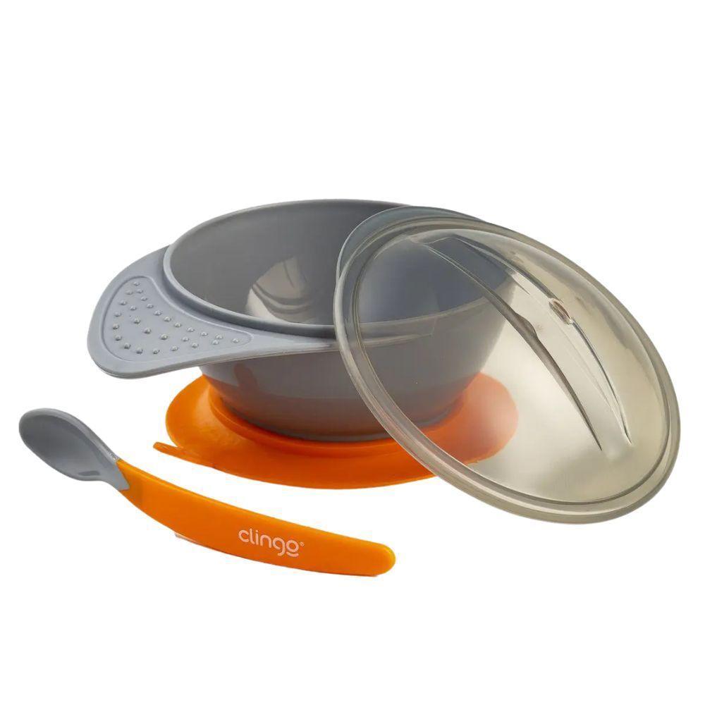 Prato Infantil Com Ventosa E Colher 330Ml - Clingo - 2