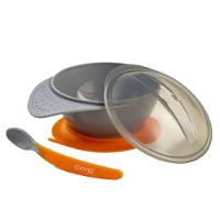 Prato Infantil Com Ventosa E Colher 330Ml - Clingo - 2