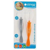 Kit Colheres Silicone Com Ponta Dupla 2 Unidades - Clingo - 1