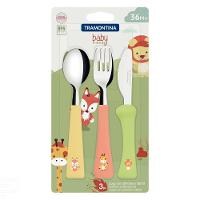 Jogo De Talheres Infantil Baby Friends Com Lâminas De Aço Inox E Cabos De Polipropileno C - 1