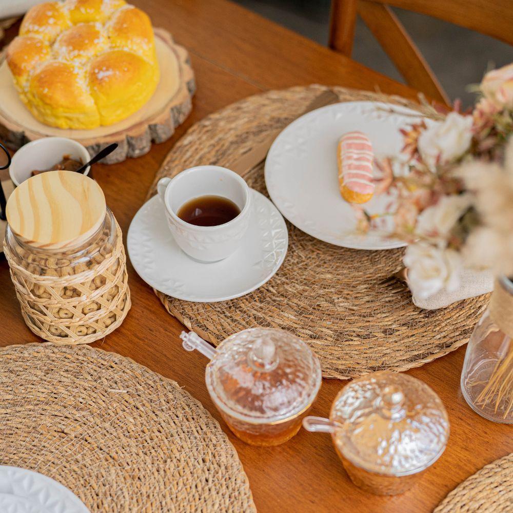 Porta Mantimentos Redondo Em Vidro Com Sisal Wolff 750ml - 3