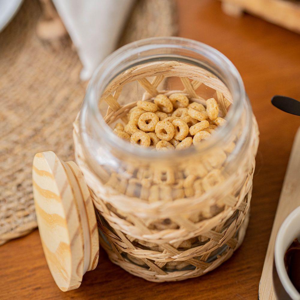 Porta Mantimentos Redondo Em Vidro Com Sisal Wolff 750ml - 4