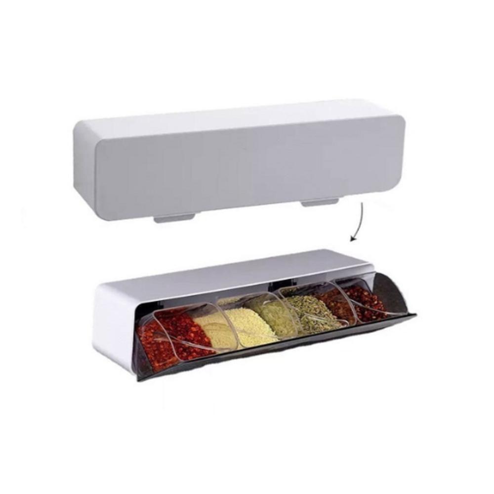 Porta Condimentos Gaveta 4 Divisórias De Parede Cozinha - 1