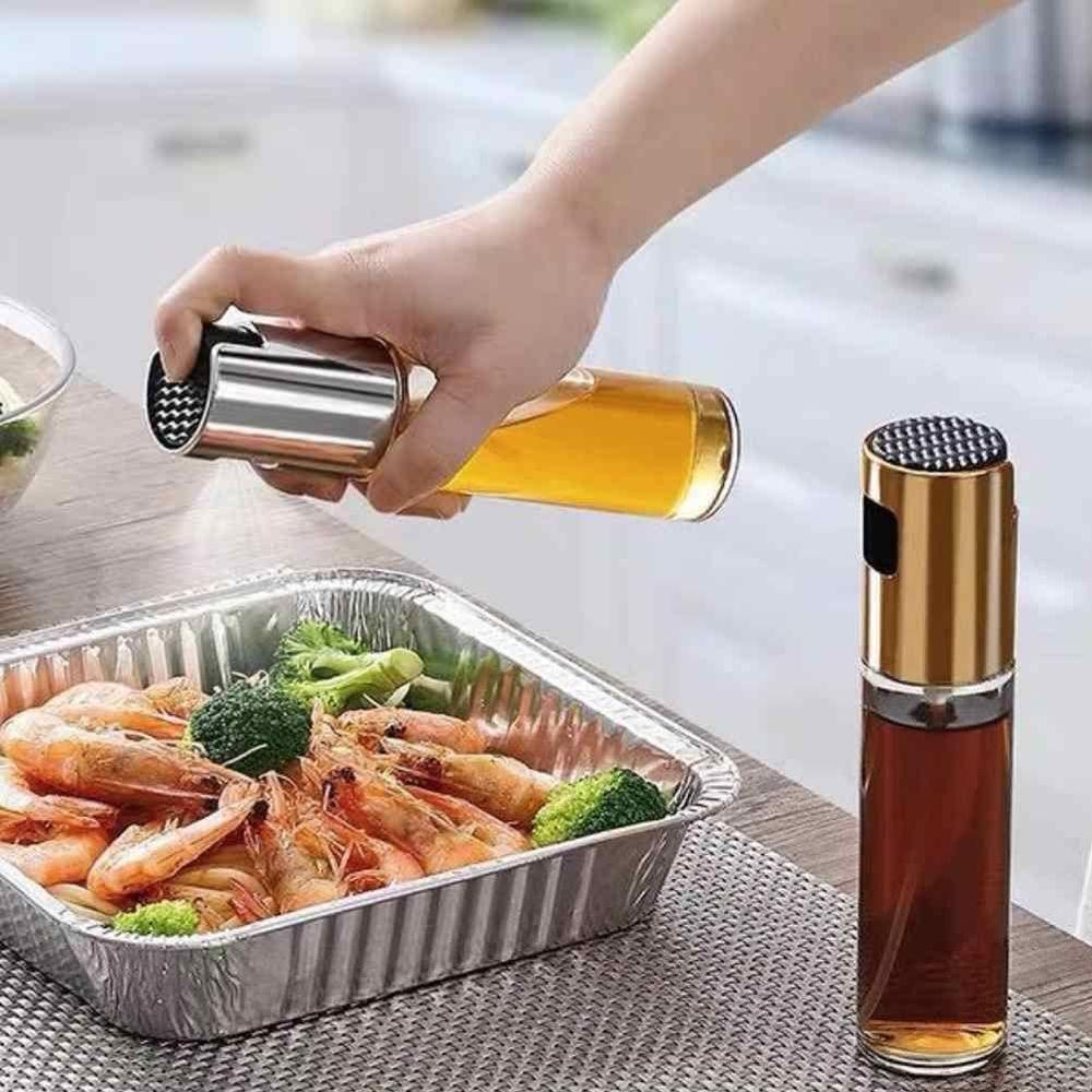 Kit 2 Borrifadores De Azeite/Vinagre Galheteiro De Vidro 100Ml (Dourado) - 3