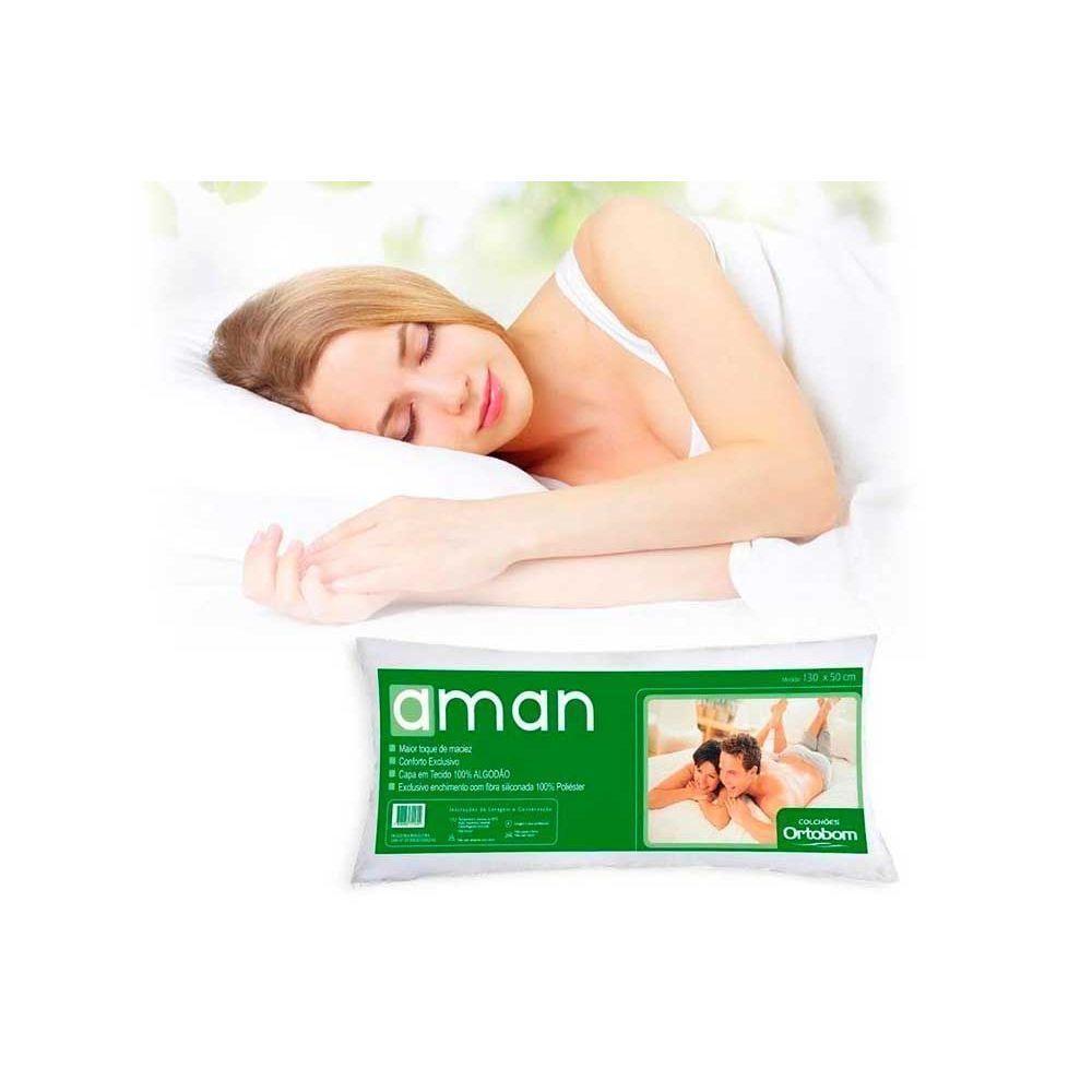 Travesseiro Fibras Siliconadas Aman Corpo Inteiro (140x40) - Ortobom - 1