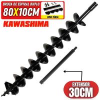 Broca De Ferro 80x10cm Espiral Duplo E Lâmina De Vídia - 1