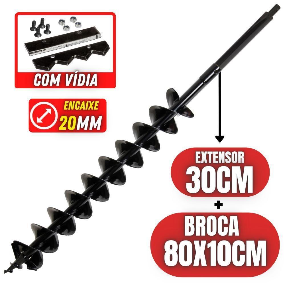 Broca 800mm X 100mm Com Espiral Duplo E Lâmina De Vídia - 1