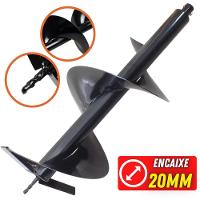 Broca 80x30cm Para Perfuradores De Solo Com Encaixe De 20mm - 1