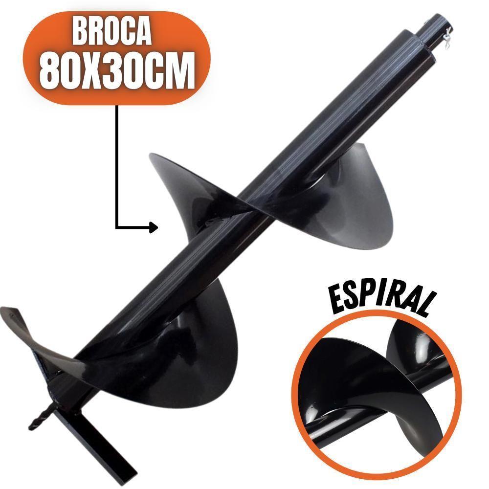 Broca De Espiral Simples Helicoidal 80x30cm Em Aço Especial - 1