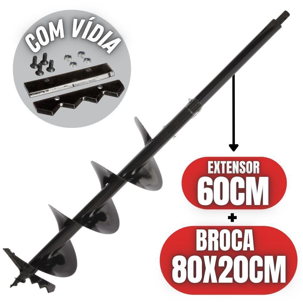 Broca Perfurador De Solo Com Ponta De Videa 80x20cm - 1